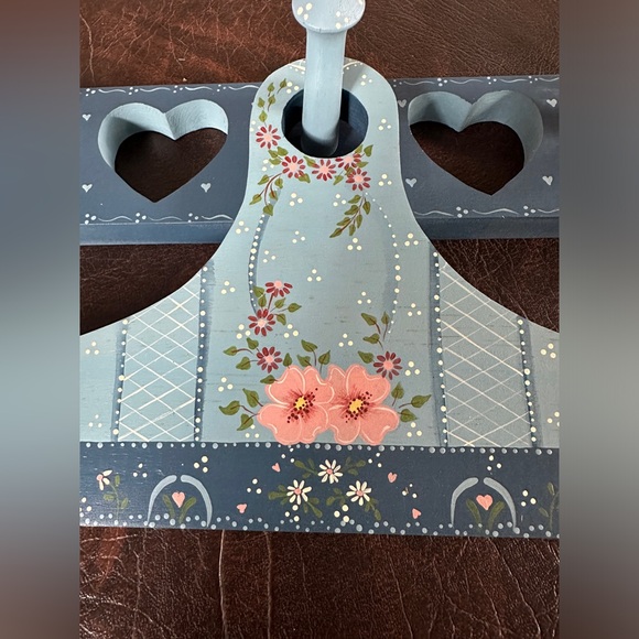 Decorative handmade Wood Peg Plaque with Hanger - Picture 3 of 3